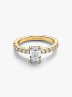 Anello Taglio Baguette Finitura in Oro