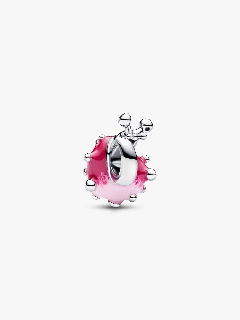 Charm Lumaca Rosa Argento Sterling 925