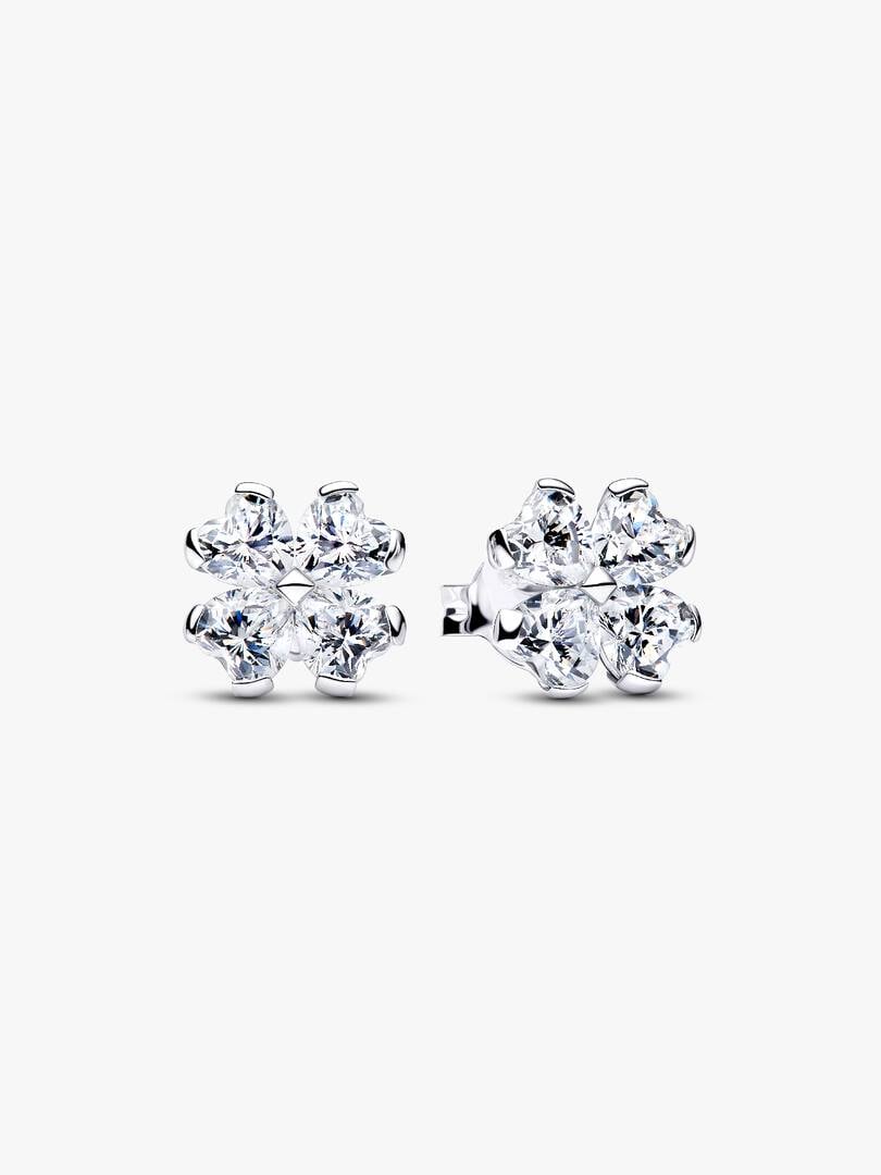 Orecchini Quadrifoglio Luminoso Argento Sterling 925