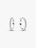 Orecchini Cerchi Pavè Argento Sterling 925