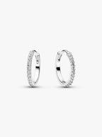 Orecchini Cerchi Pavè Argento Sterling 925