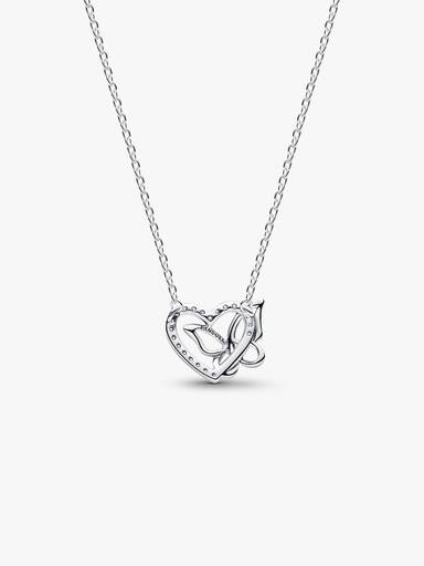 Collana Cuore e Farfalla Argento Sterling 925