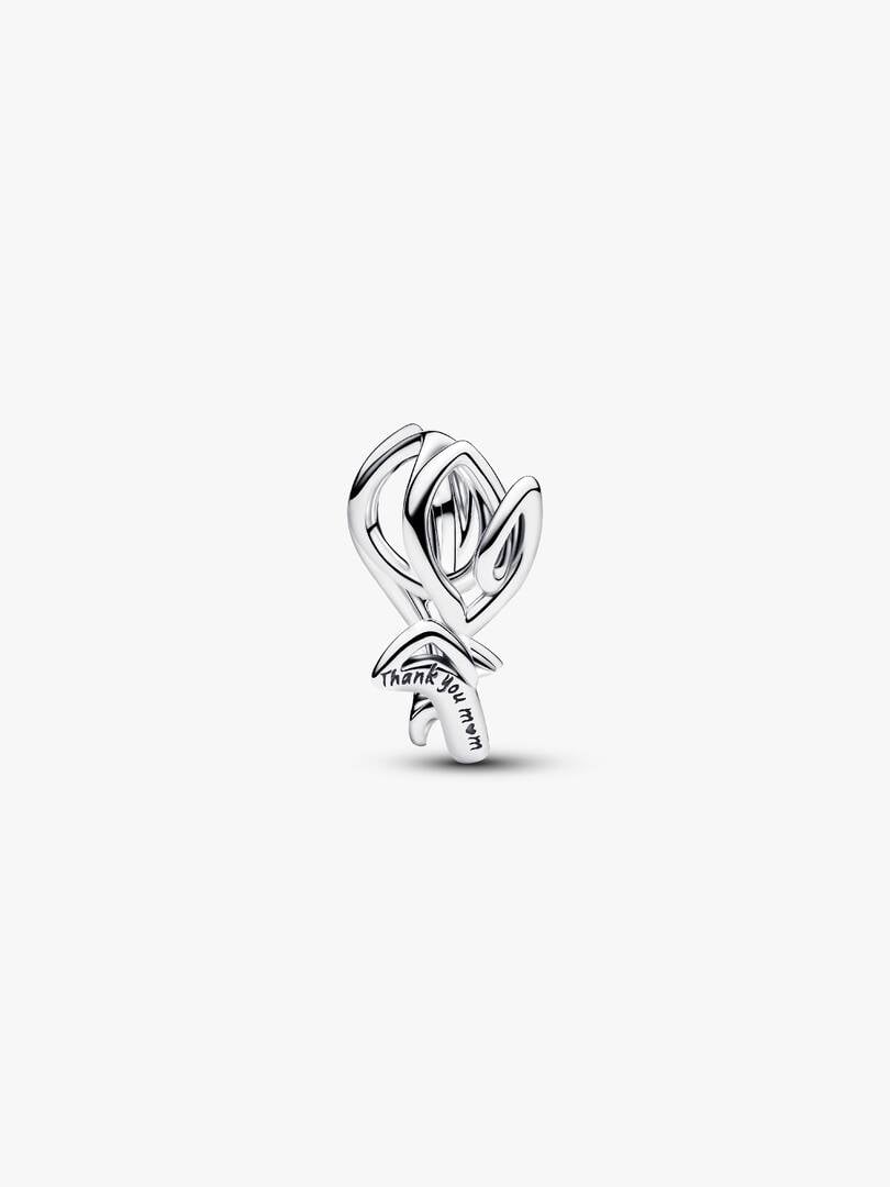 Charm Openwork Tulipano Argento Sterling 925