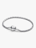Bracciale Maglia Snake Sfaccettata con Chiusura a Cuore da Incidere