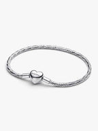 Bracciale Maglia Snake Sfaccettata con Chiusura a Cuore da Incidere