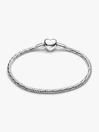 Bracciale Maglia Snake Sfaccettata con Chiusura a Cuore da Incidere