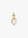 Charm Mini Pendente Quadrifoglio Bianco Pandora ME Finitura in Oro