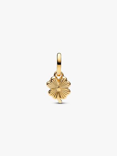 Charm Mini Pendente Quadrifoglio Bianco Pandora ME Finitura in Oro