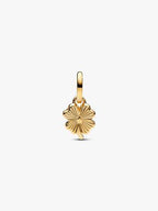 Charm Mini Pendente Quadrifoglio Bianco Pandora ME Finitura in Oro