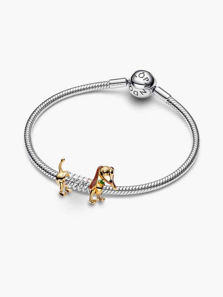 Disney Pixar, Toy Story, Slinky Argento Sterling 925, Esclusiva lega metallica rifinita in Oro