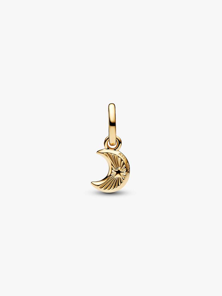 Charm Mini Pendente Luna Crescente Bianca Pandora ME Esclusiva lega metallica rifinita in Oro