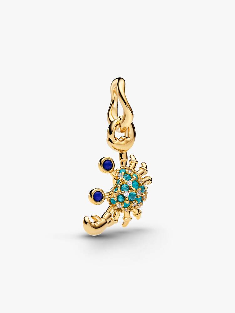 Charm Pendente Granchio Esclusiva lega metallica rifinita in Oro