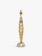 Charm Pendente Sardina Esclusiva lega metallica rifinita in Oro