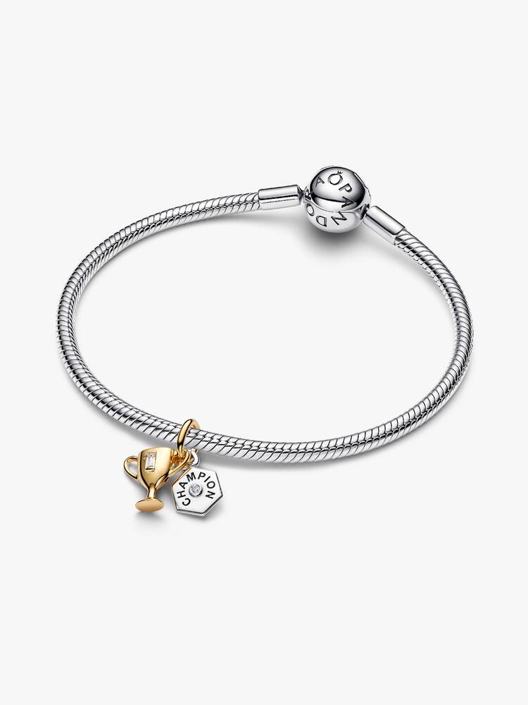 Charm Pendente Trofeo da incidere Argento Sterling 925, Esclusiva lega metallica rifinita in Oro