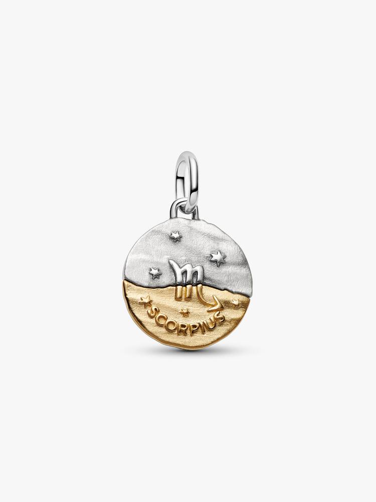 Charm Medallion Scorpione Argento Sterling 925, Esclusiva lega metallica rifinita in Oro
