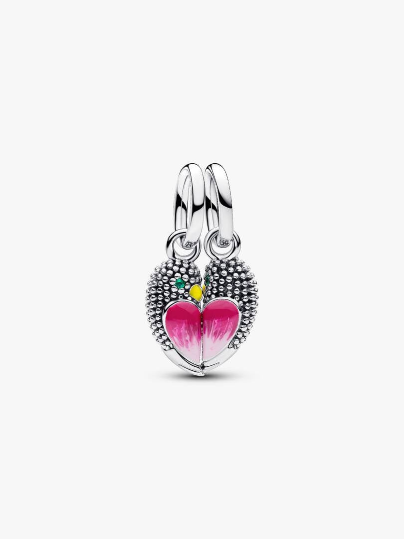 Charm Pendente Uccellini Innamorati Divisibile Argento Sterling 925
