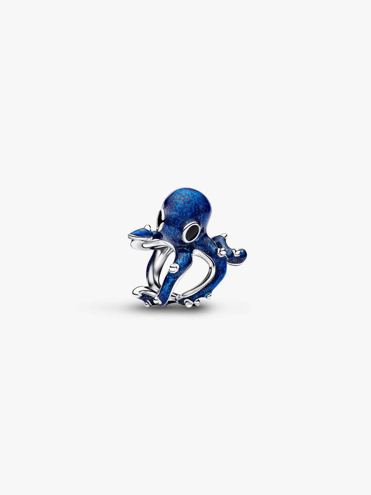 Charm Polpo Blu Argento Sterling 925