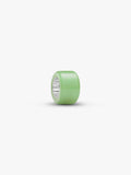 Mini Charm Vetro di Murano Verde Argento Sterling 925