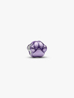 Mini Charm Zampa effetto metallico viola Argento Sterling 925