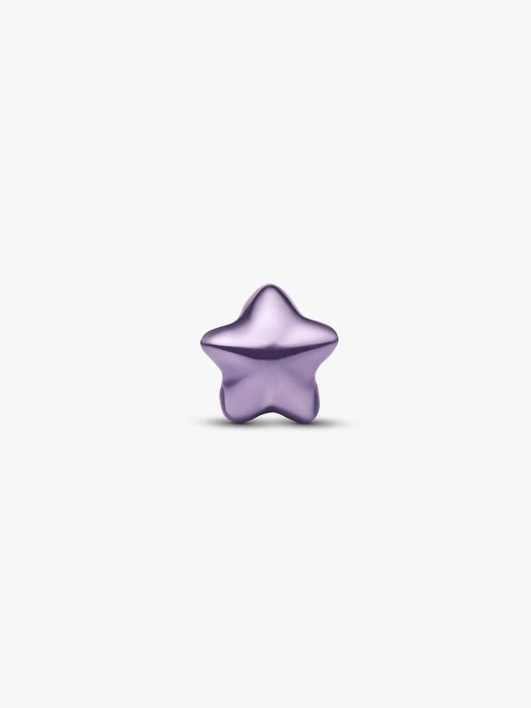 Mini Charm Stella effetto metallico viola Argento Sterling 925