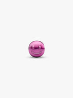 Mini Charm Smile effetto metallico rosa Argento Sterling 925