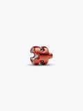 Mini Charm Puzzle effetto metallico arancione Argento Sterling 925