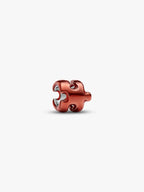 Mini Charm Puzzle effetto metallico arancione Argento Sterling 925