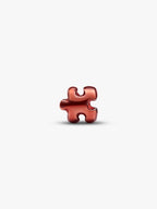 Mini Charm Puzzle effetto metallico arancione Argento Sterling 925