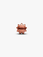 Mini Charm Sole effetto metallico arancione Argento Sterling 925