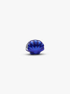 Mini Charm Conchiglia effetto metallico blu Argento Sterling 925