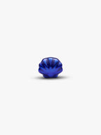 Mini Charm Conchiglia effetto metallico blu Argento Sterling 925