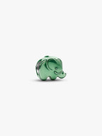 Mini Charm Elefante effetto metallico verde Argento Sterling 925