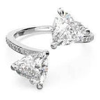 Anello Attract Soul Cuore, Bianco, Placcato rodio