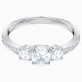 ANELLO ATTRACT TRILOGY ROUND, BIANCO, PLACCATURA RODIO 60