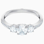 ANELLO ATTRACT TRILOGY ROUND, BIANCO, PLACCATURA RODIO 60