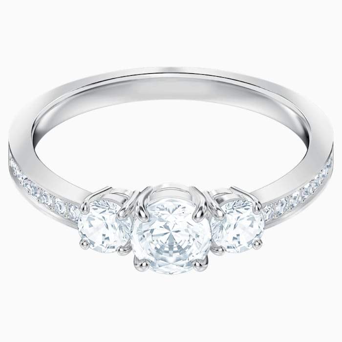 ANELLO ATTRACT TRILOGY ROUND, BIANCO, PLACCATURA RODIO 60