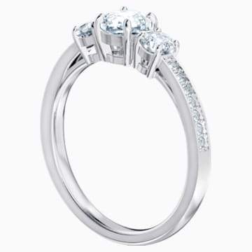 ANELLO ATTRACT TRILOGY ROUND, BIANCO, PLACCATURA RODIO
