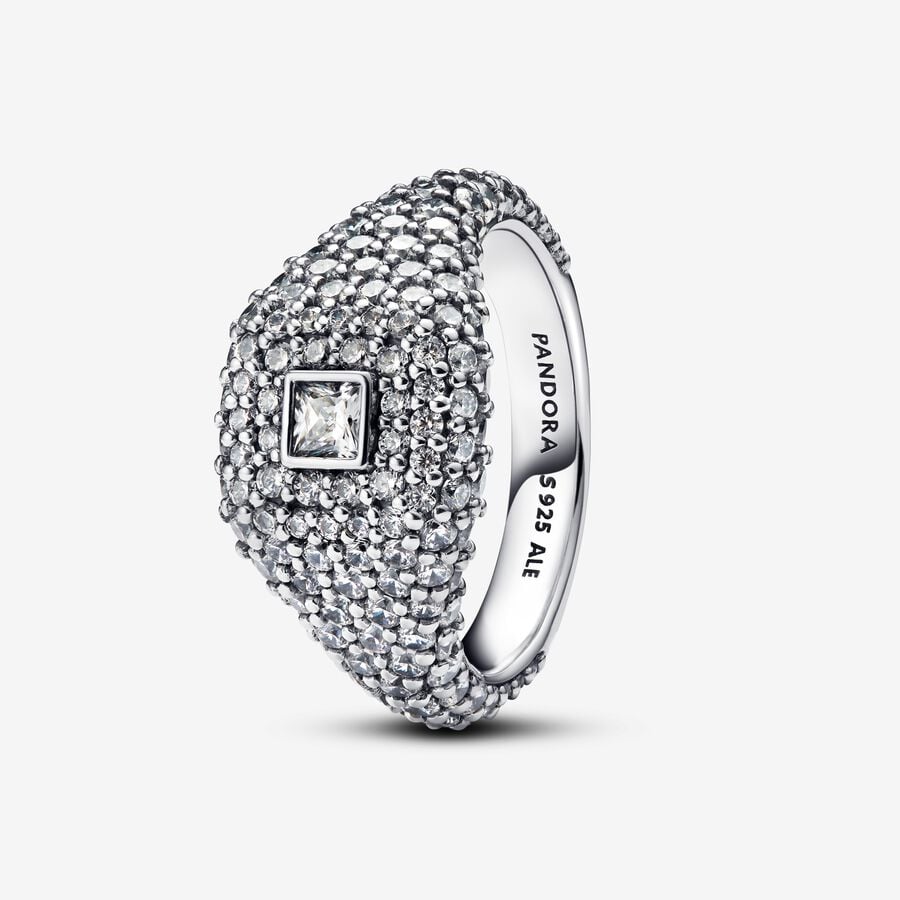 Anello Cocktail con Pavé - 48 - ANELLI