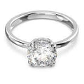 Anello cocktail Constella Taglio Princess, Bianco, Placcato rodio 52