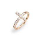 Anello Croce Zirconi