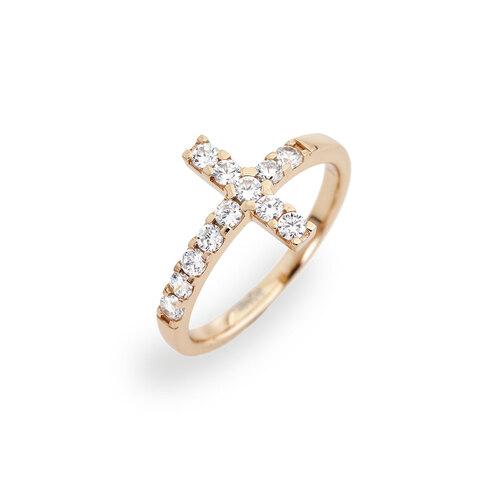 Anello Croce Zirconi
