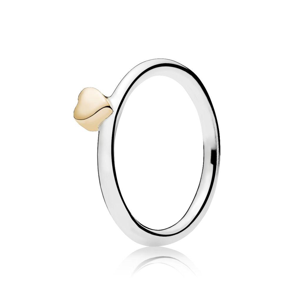 Anello Cuore Bicolore 60