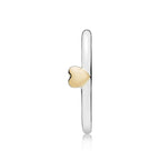 Anello Cuore Bicolore