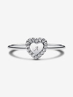 Anello Cuore e Pavè da incidere Argento Sterling 925 - ANELLO
