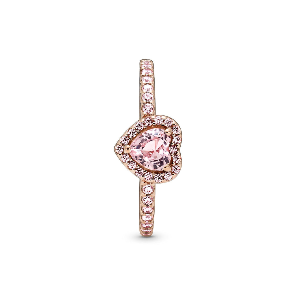 Anello Cuore in Rilievo Rosa