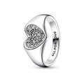 Anello Cuore Pavé Sigillo 60