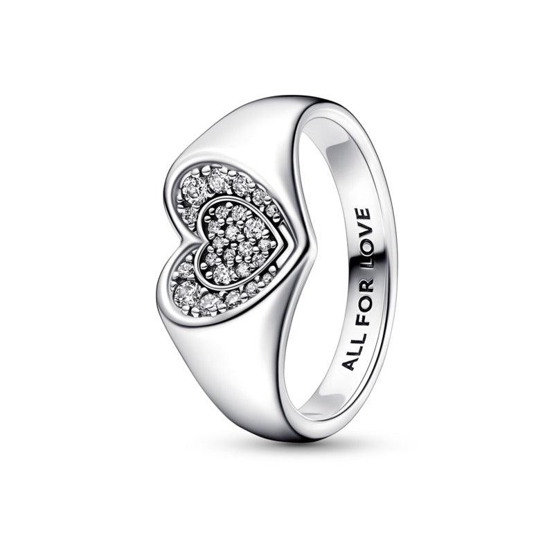 Anello Cuore Pavé Sigillo 60