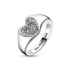 Anello Cuore Pavé Sigillo