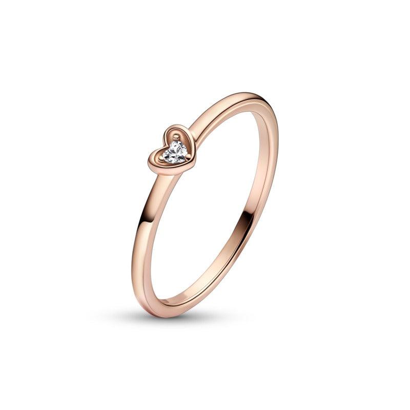 Anello Cuore Splendente 60