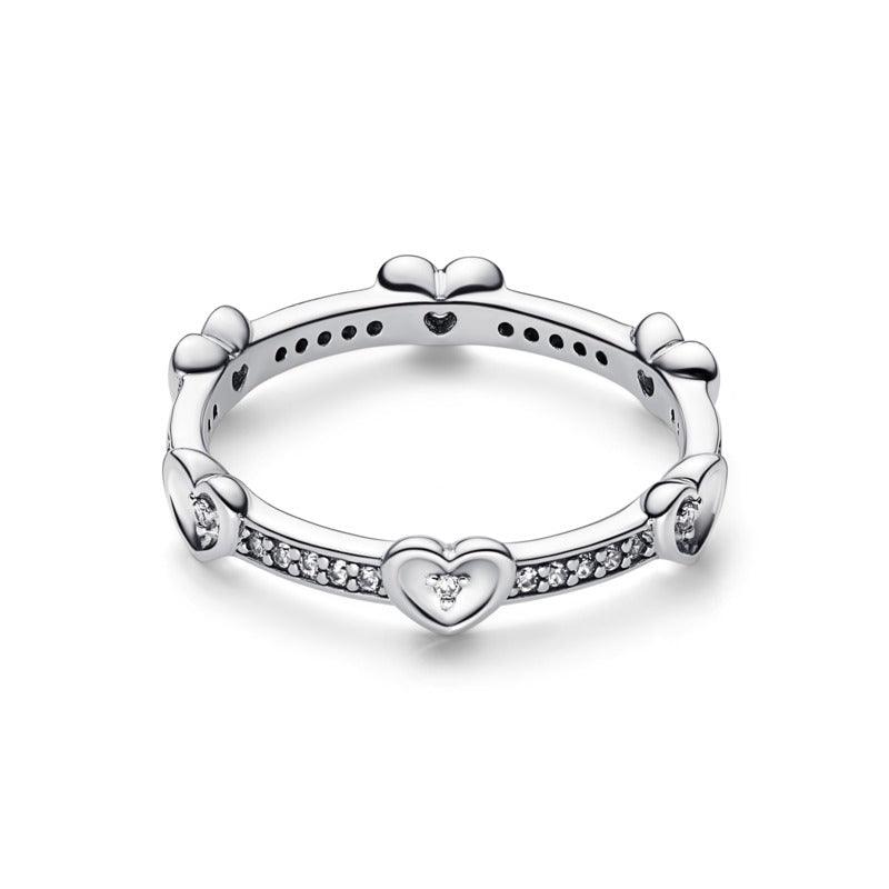 Anello Cuori Splendenti